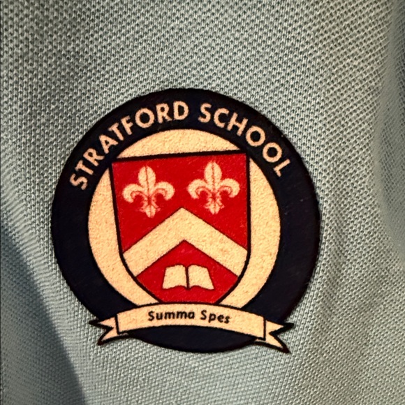 Stratford Cornflower Long Sleeve Pique Polo Shirt - Picture 3 of 5